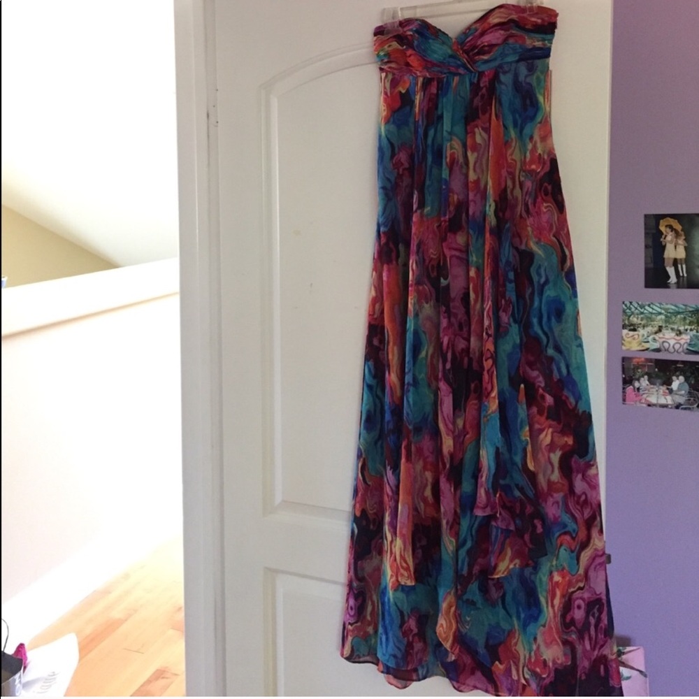 Strapless floor length dress, size 0